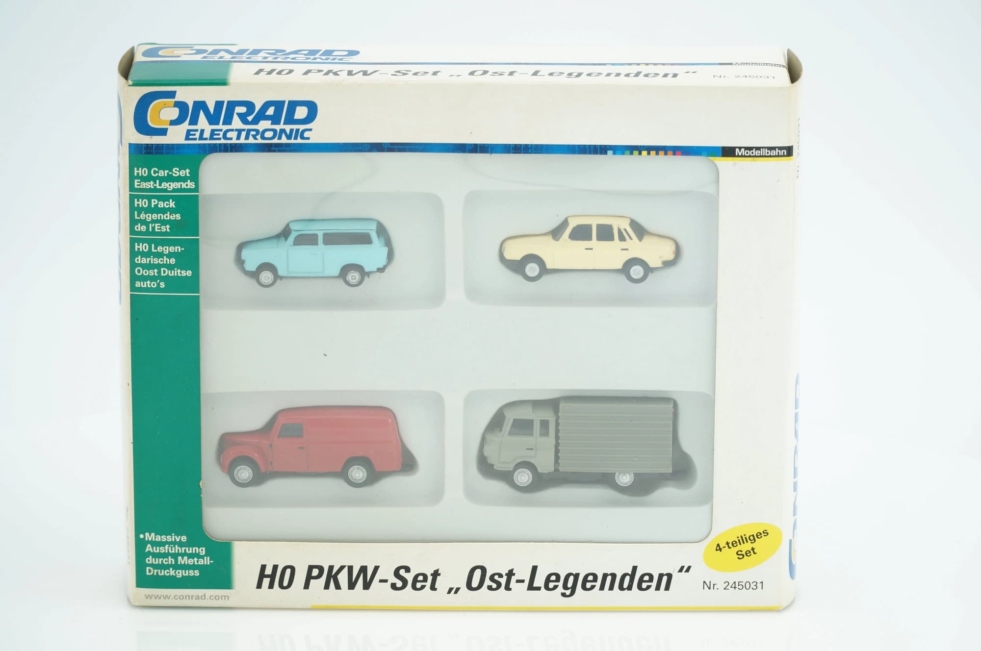 Conrad 245031 Ost-Legenden 4-teilig PKW-Set DDR limitierte Auflage H0 1:87
