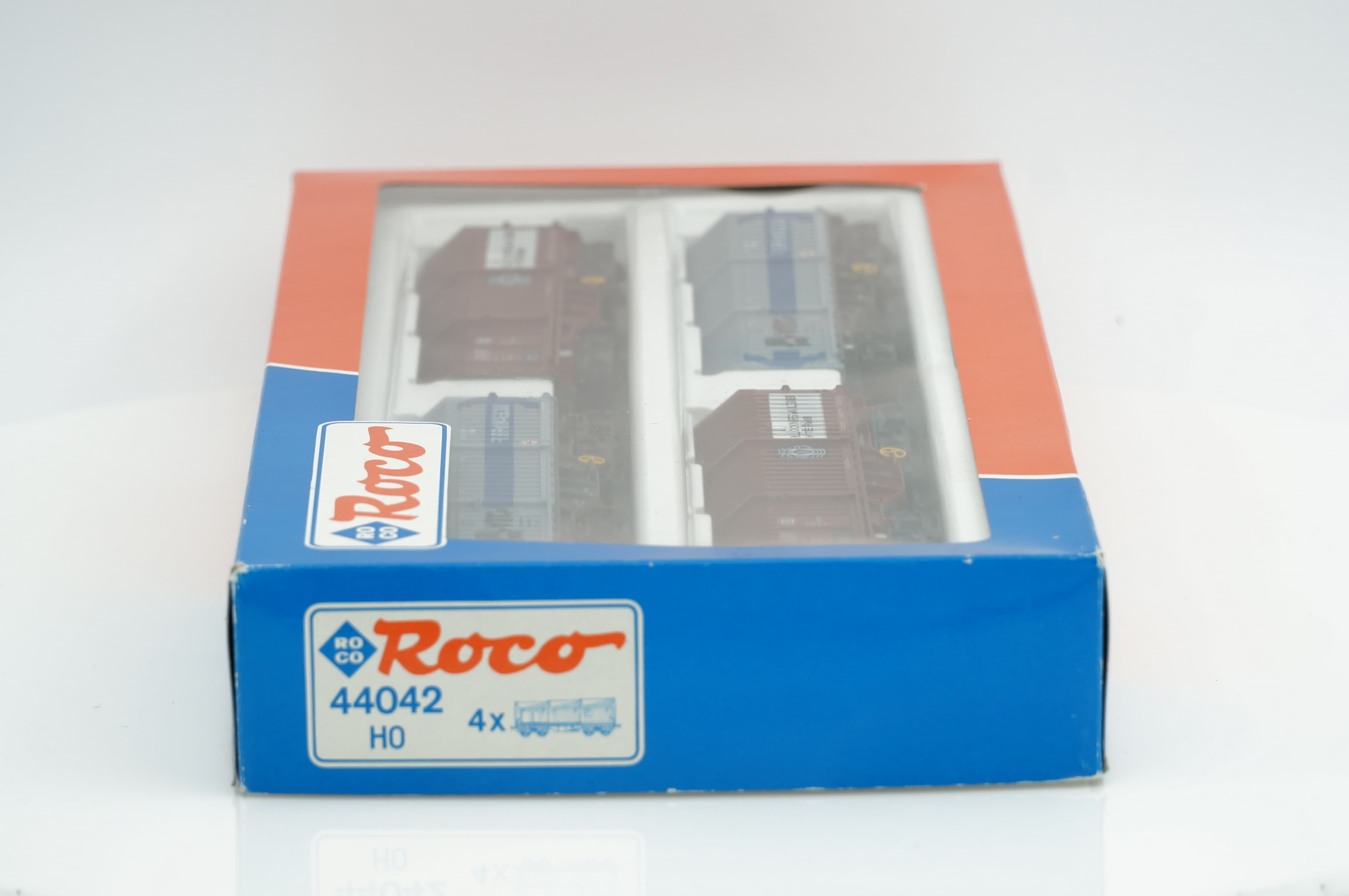 Roco 44042 Teleskophaubenwagen 4-teilig Güterwagen-Set NEM H0 1:87