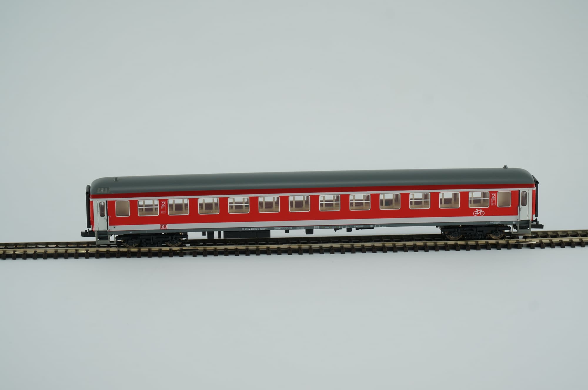 Tillig TT DB AG IR/IC Wagen 2. Kl. m. Fahrradabteil Bimdz Verkehrsrot Ep V