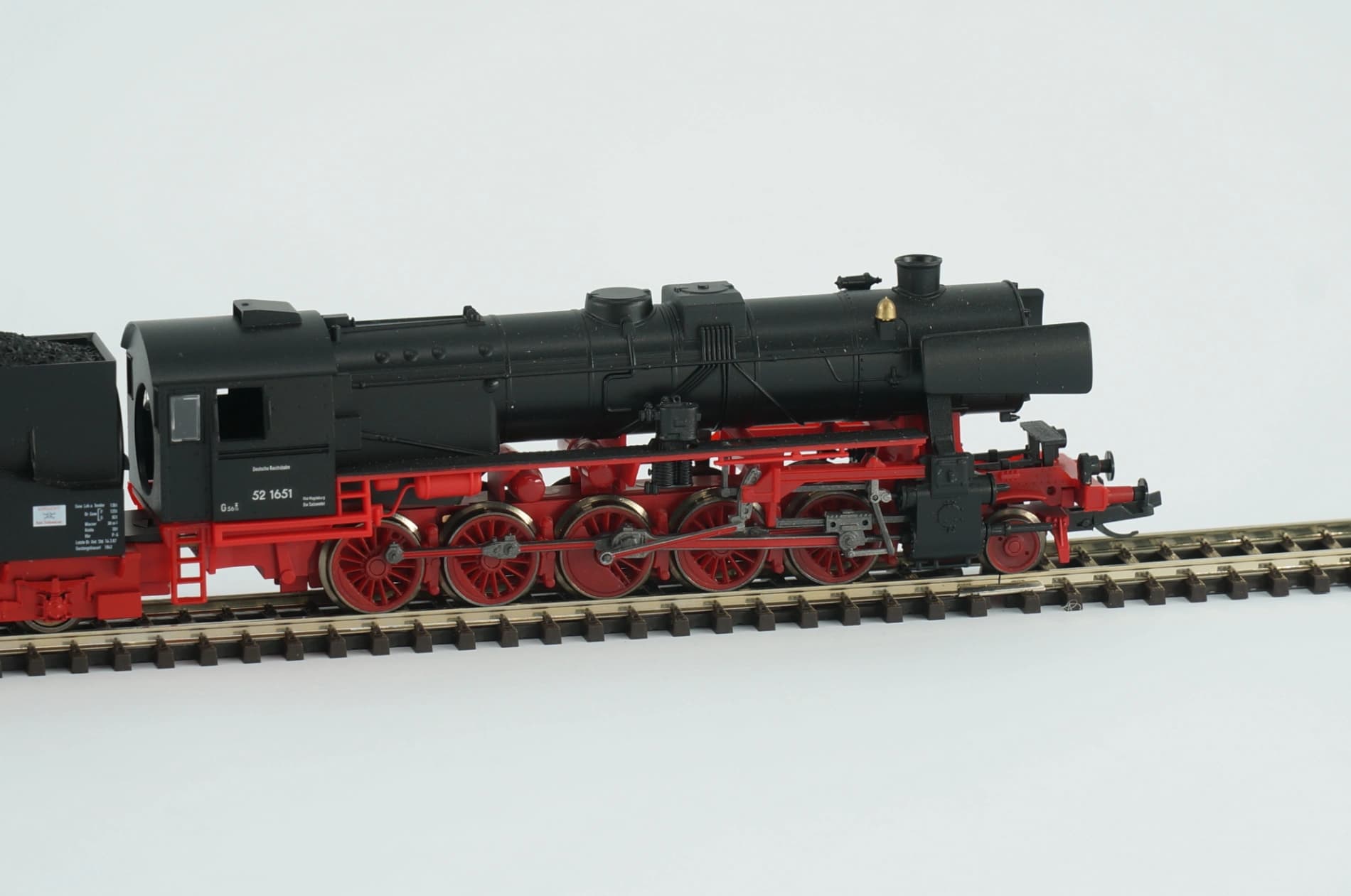 Tillig TT DR BR 52 1651 Schwarz Rot Epoche III Schlepptender-Dampflokomotive Digital