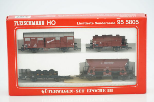 Fleischmann 95 5805 Güterwagen-Set 4-teilig Epoche III Limitiert NEM H0 1:87 – Bild 2